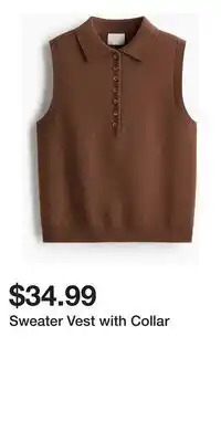 H&M Sweater Vest with Collar offer