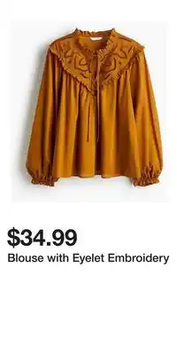 H&M Blouse with Eyelet Embroidery offer
