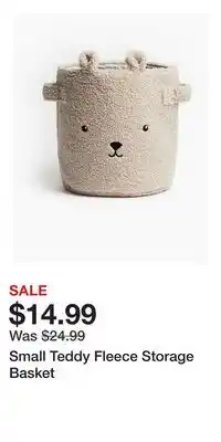 H&M Small Teddy Fleece Storage Basket offer