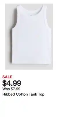 H&M Ribbed Cotton Tank Top offer