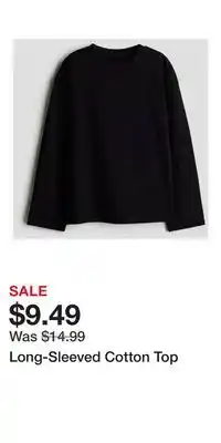 H&M Long-Sleeved Cotton Top offer