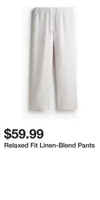 H&M Relaxed Fit Linen-Blend Pants offer