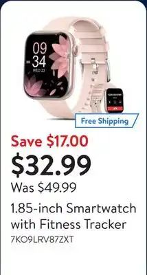 Walmart 1.85-inch Smartwatch with Fitness Tracker offer