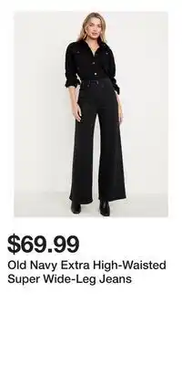 Old Navy Old Navy Extra High-Waisted Super Wide-Leg Jeans offer