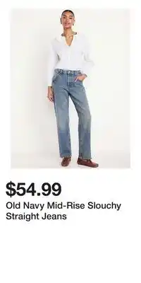 Old Navy Old Navy Mid-Rise Slouchy Straight Jeans offer