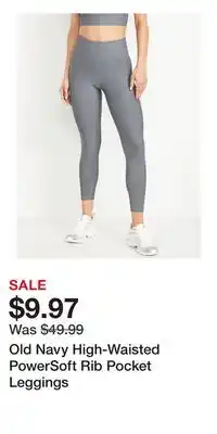 Old Navy Old Navy High-Waisted PowerSoft Rib Pocket Leggings offer