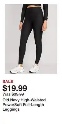 Old Navy Old Navy High-Waisted PowerSoft Full-Length Leggings offer