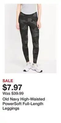 Old Navy Old Navy High-Waisted PowerSoft Full-Length Leggings offer