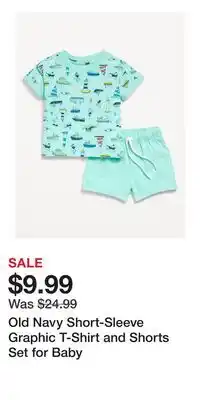 Old Navy Old Navy Short-Sleeve Graphic T-Shirt and Shorts Set for Baby offer