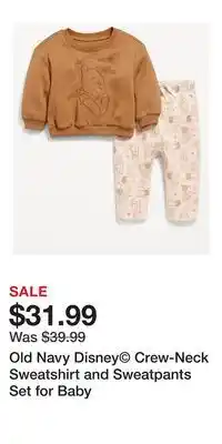Old Navy Old Navy Disney Crew-Neck Sweatshirt and Sweatpants Set for Baby offer