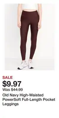 Old Navy Old Navy High-Waisted PowerSoft Full-Length Pocket Leggings offer