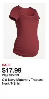 Old Navy Old Navy Maternity Trapeze-Neck T-Shirt offer