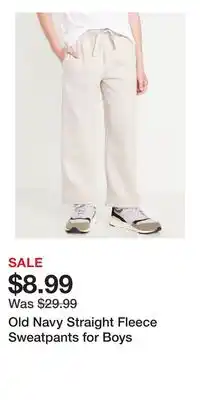 Old Navy Old Navy Straight Fleece Sweatpants for Boys offer