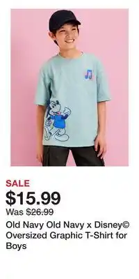 Old Navy Old Navy Old Navy x Disney Oversized Graphic T-Shirt for Boys offer