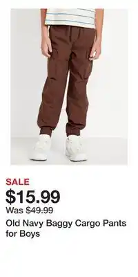 Old Navy Old Navy Baggy Cargo Pants for Boys offer