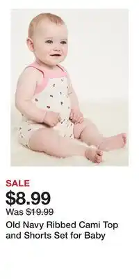Old Navy Old Navy Ribbed Cami Top and Shorts Set for Baby offer