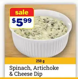 M & M Food Market Spinach, Artichoke & Cheese Dip offer