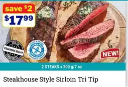 M & M Food Market Steakhouse Style Sirloin Tri Tip offer