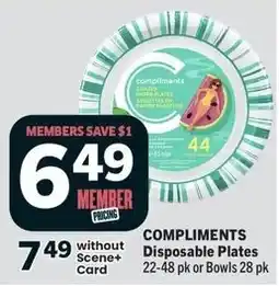 IGA Compliments disposable plates offer