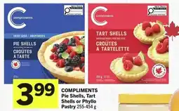 IGA Compliments pie shells and tart shells or phyllo pastry offer