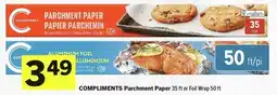 IGA Compliments parchment paper or foil wrap offer