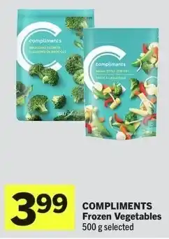 IGA Compliments frozen vegetables offer