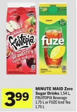 IGA Minute maid zero sugar drinks offer