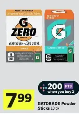 IGA Gatorade powder sticks offer