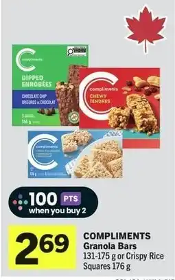 IGA Compliments granola bars offer