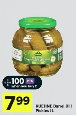 IGA Kuehne barrel dill pickles offer