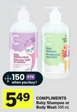 IGA Compliments baby shampoo or body wash offer