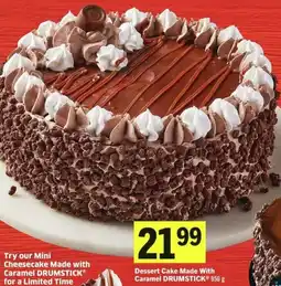 IGA Dessert cake made with caramel drumstick offer