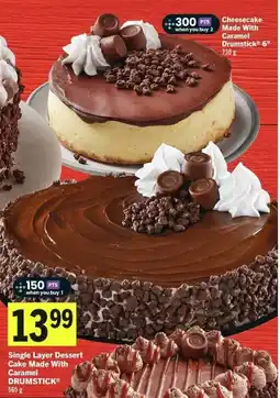 IGA Single layer dessert cake made with caramel drumstick offer