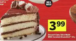 IGA Dessert cake slice made with caramel drumstick offer