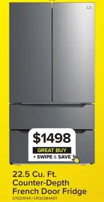 Leon's L2 Stainless Steel Counter-Depth French Door Refrigerator (22.48 Cu.Ft.) - LRQ23B4AST offer