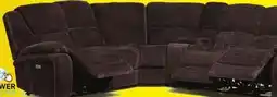 Leon's Maxwell 6-Piece Power Reclining Sectional with Console- Brown offer