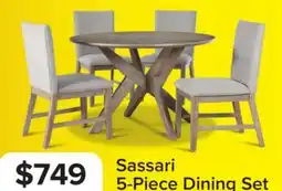 Leon's Sassari 5-Piece Dining Set - Taupe, Beige offer