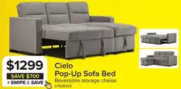 Leon's Cielo Reversible Pop-Up Sofa Bed - Java offer