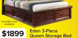 Leon's Eden 3-Piece Queen Storage Bed - Dark Brown offer