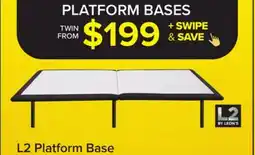 Leon's L2 Platform Twin Base - White and Black offer