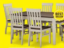 Leon's Caylie 7-Piece Dining Set - Ivory, Driftwood offer