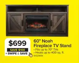 Leon's Noah 59.75 Fireplace TV Stand - Aged Oak offer