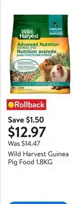 Walmart Wild Harvest Guinea Pig Food 1.8KG offer