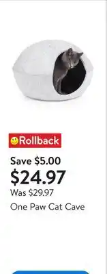 Walmart One Paw Cat Cave offer