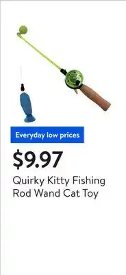 Walmart Quirky Kitty Fishing Rod Wand Cat Toy offer