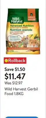 Walmart Wild Harvest Gerbil Food 1.8KG offer