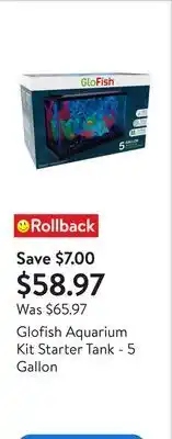 Walmart Glofish Aquarium Kit Starter Tank - 5 Gallon offer