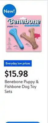 Walmart Benebone Puppy & Fishbone Dog Toy Sets offer