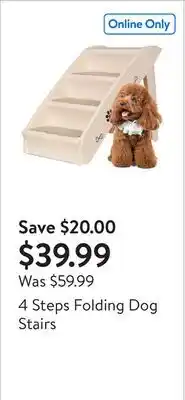 Walmart 4 Steps Folding Dog Stairs offer