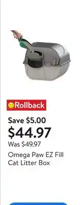Walmart Omega Paw EZ Fill Cat Litter Box offer